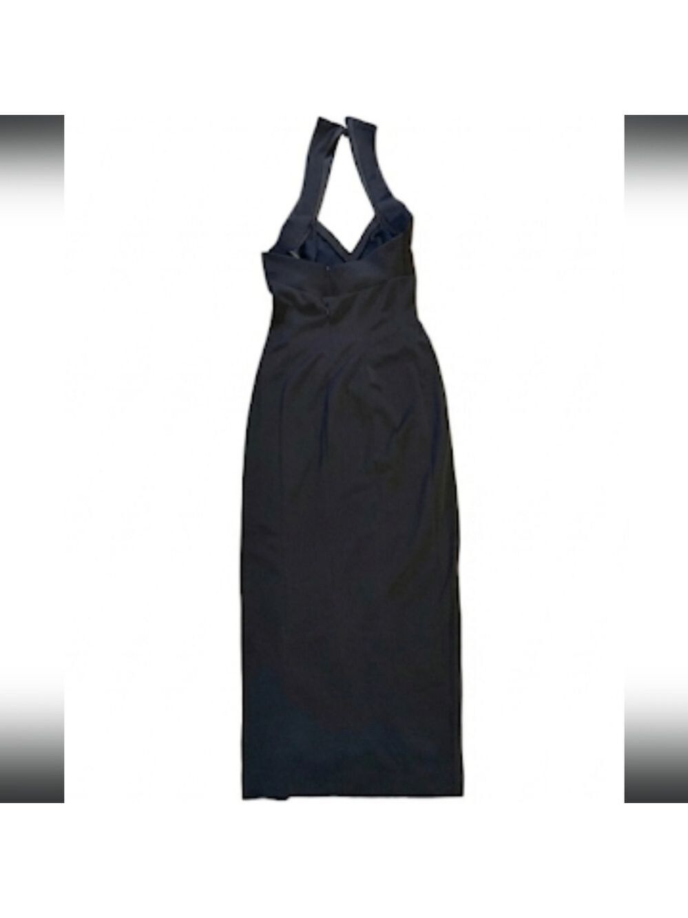 Vintage Lillie Rubin Black Cross Strap Slit Maxi Dress | Size M | 🔥 - Picture 5 of 7
